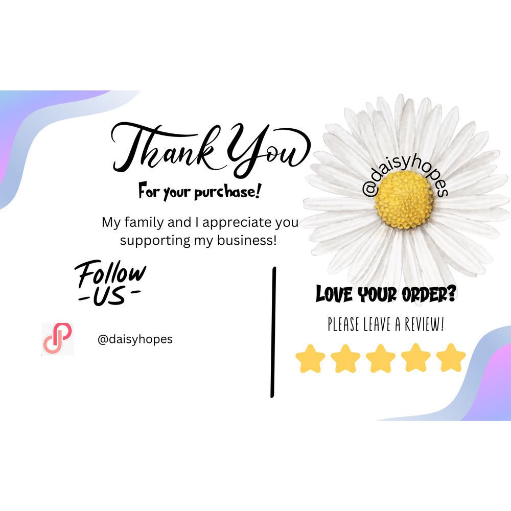 Custom Made Thank You Cards 200 Count